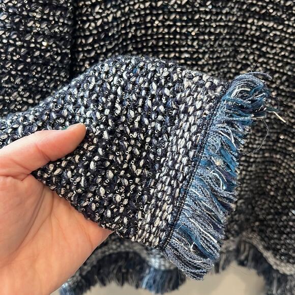 Ann Taylor Metallic Knit Sweater Blazer | Size Small - Picture 6 of 7